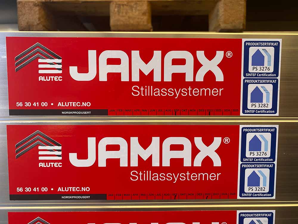 Stillasmerking på Jamax-stillas